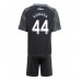 Aston Villa Boubacar Kamara #44 Bortedraktsett Barn 2025-26 Korte ermer (+ Korte bukser)